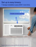 della 10000 btu energy saving window air conditioner, close-up detail