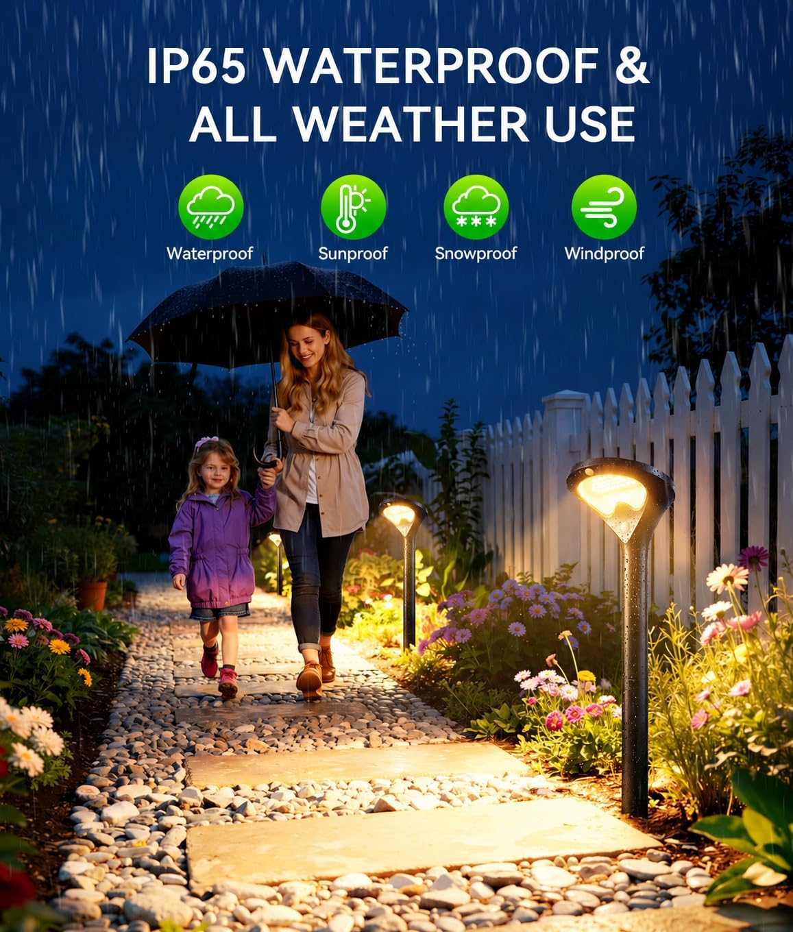 Solar Pathway Lights Outdoor with Motion Sensor, 6 Pack Security Solar Garden Lights, 400LM Bright LEDs, Larger Glass Panel, 3 Modes Waterproof Path Lights for Yard Patio Walkway Driveway