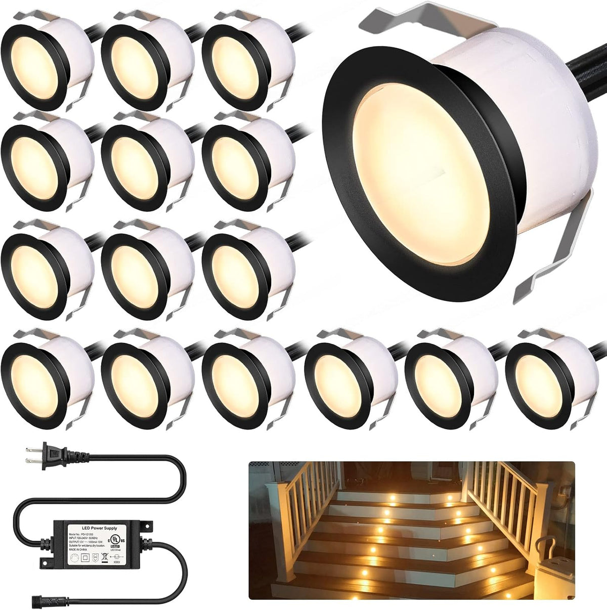led deck light kits warm white, 1.22" recessed, main product view