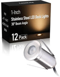 leonlite 12-pack 3000k recessed low voltage deck light, main product view