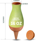 Soilagua 16 oz Drip Irrigation Stakes, Large Plant Watering Globes, Olla Pots Plant Watering Devices, Self Watering Planter Insert, Watering Spikes for Outdoor Indoor Everyday Vacation Use, 4-Pack