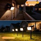 Fabrito Solar Spot Lights Outdoor 10 Pack, [108Leds, 4 Modes] Auto On/Off Spotlights, IP67 Waterproof Landscape Lights for Tree, Yard, Patio, Pool, Pathway, Driveway, Warm White