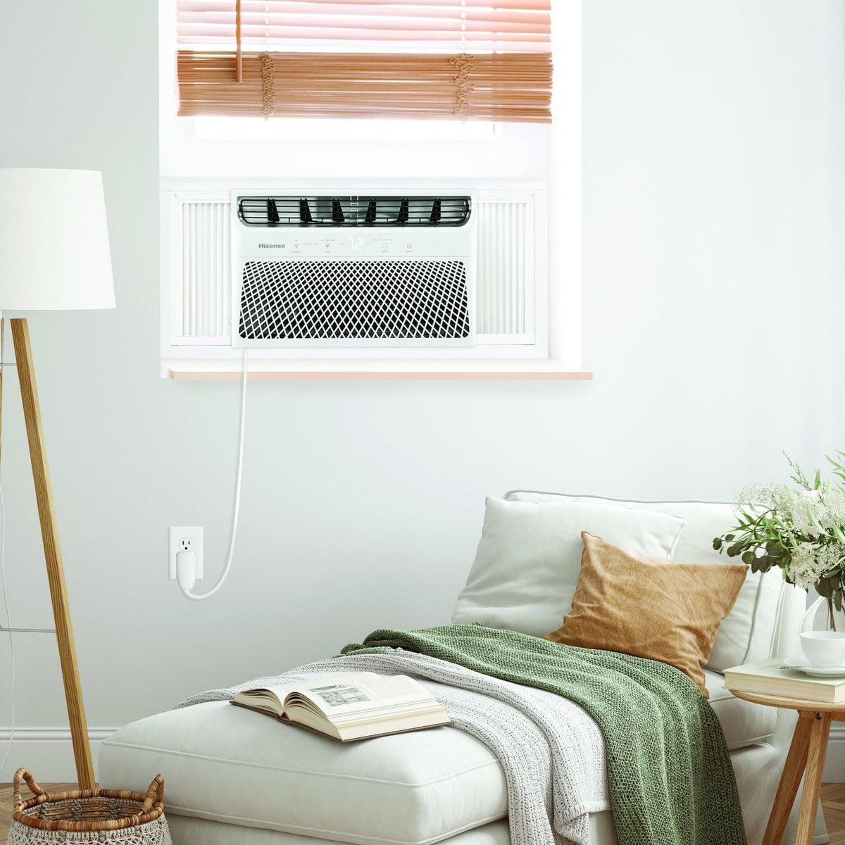 hisense 10,000 btu window air conditioner, wi-fi smart, close-up detail