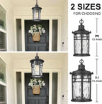 Darkaway Large Outdoor Pendant Lights for Porch, 15inch Outdoor Chandelier Hanging Porch Lights Outside Ceiling Mount Aluminum with Water Ripple Glass for Front Porch Gazebo Patio