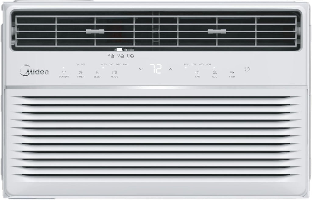 midea 8,000 btu window air conditioner, electronic control, main product view