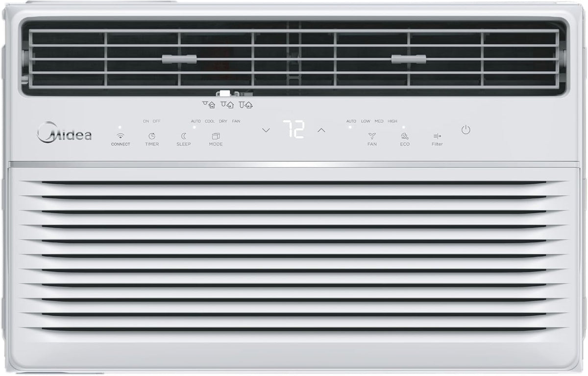 midea 8,000 btu window air conditioner, electronic control, main product view