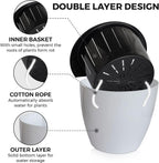 ShoppeWatch Wall Planters for Indoor Plants 7 Pack | Hanging Planters Large 7 Inch with Hooks | Wall Pots for Plants | 7.28 x 6.1 inches - PL35