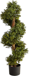 nearly natural 33 in artificial boxwood spiral topiary, main product view