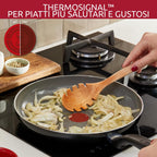 Lagostina Wok Drop 28 cm, Non-Stick Ceramic Coating, Optimal Smoothness, Easy Cleaning, Eco-Friendly, Thermo-Signal, Safe, Induction Compatible