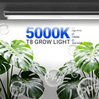 Barrina T8 Grow Lights for Indoor Plants, 3FT 5000K Full Spectrum, 6 Packs | V-shaped Reflector, 180W(6 x 30W), Daylight White Plant Light, Linkable LED Growing Light for Seedlings, and Shelf