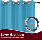 HolidayIdeas Grommet Outdoor Curtains for Patio Waterproof 8 Pcs All Weather Balcony Outside Curtains for Apartments, Gazebo, Pergolas, Porch, 54x108 Inch, Teal