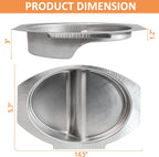 Small Water Bowl for Masterbuilt 30" Electric Smoker, Replace 9007170040 | for 30-inch Digital Electric Vertical Smoker, 14.5"x9.75" Water Bowl Parts, Regulates Temp & Retains Moisture