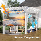 Artpuch Custom Design Backdrop Screen for Gazebo, Full-Color Printed Shade Cloth with UV Protection, PVC Sun Shade Cover for Pergola, Patio, Outdoor, Backyard, Garden, Balcony