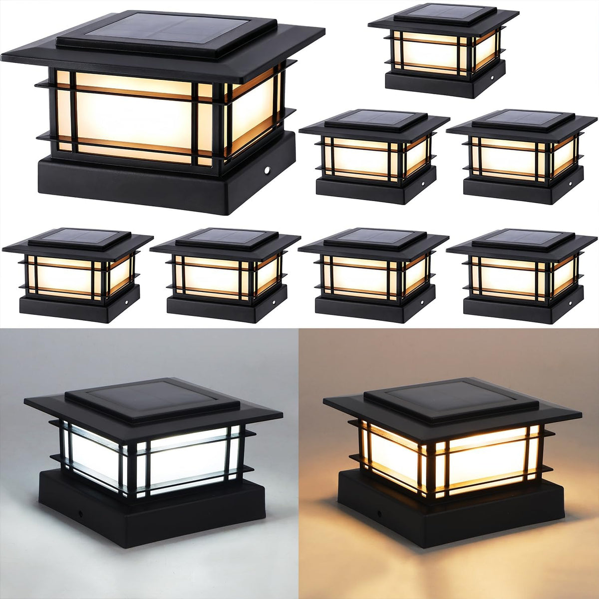 dynaming 4x4 solar post cap lights outdoor with, main product view