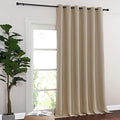 NICETOWN Room Divider Curtain 132 Inches Long, Wide Blackout Sliding Door Curtain for Bedroom, Room Darkening Privacy Window Curtain for Patio Door (1 Panel Set, Taupe, 80 x 132 Inch)