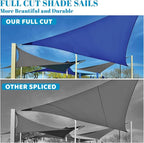 SUNLAX Custom Size 10'x18'x20.6' Turquoise Blue Sun Shade Sail Right Triangle UV Block Sunshade for Backyard Yard Deck Patio Garden Outdoor Facility (Customized)