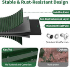 Kesfitt Raised Garden Bed, 4x2x1 FT Galvanized Steel Metal Raised Garden Bed, Oval Open-Bottom Design, 12-Inch Deep for Outdoor Vegetable & Herb Gardening, Forest Green