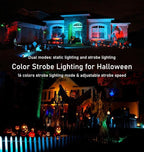 TOVEENEN 25W Color LED Outdoor Landscape Spotlight - Waterproof RGB Spot Lights for Yard Tree House Halloween Christmas, Dual Mode, 120V 25W