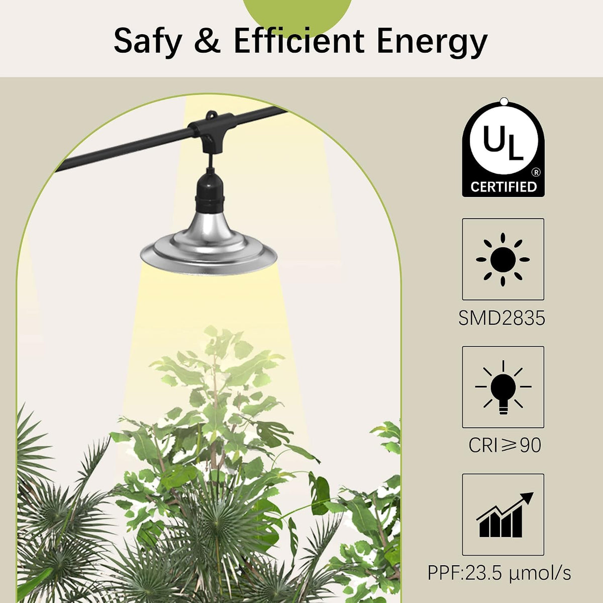 outdoor led grow light, waterproof string plant growing, view 9