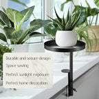 1 Pcs Window Sill Plant Shelf 7.9''D x 14.2''H Adjustable Window Shelf Windowsill Clamp Tray for Indoor Plants Metal Windowsill Extension Tray Planter Floating Shelves for Indoor Outdoor