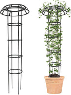 Garden Trellis for Climbing Plants Outdoor, 65 Inch Mushroom Top Trellis for Climbing Plants, Plant Trellis Support for Potted Plants Climbing Vine Rose Clematis Vegetable Trellis, 2 Pack