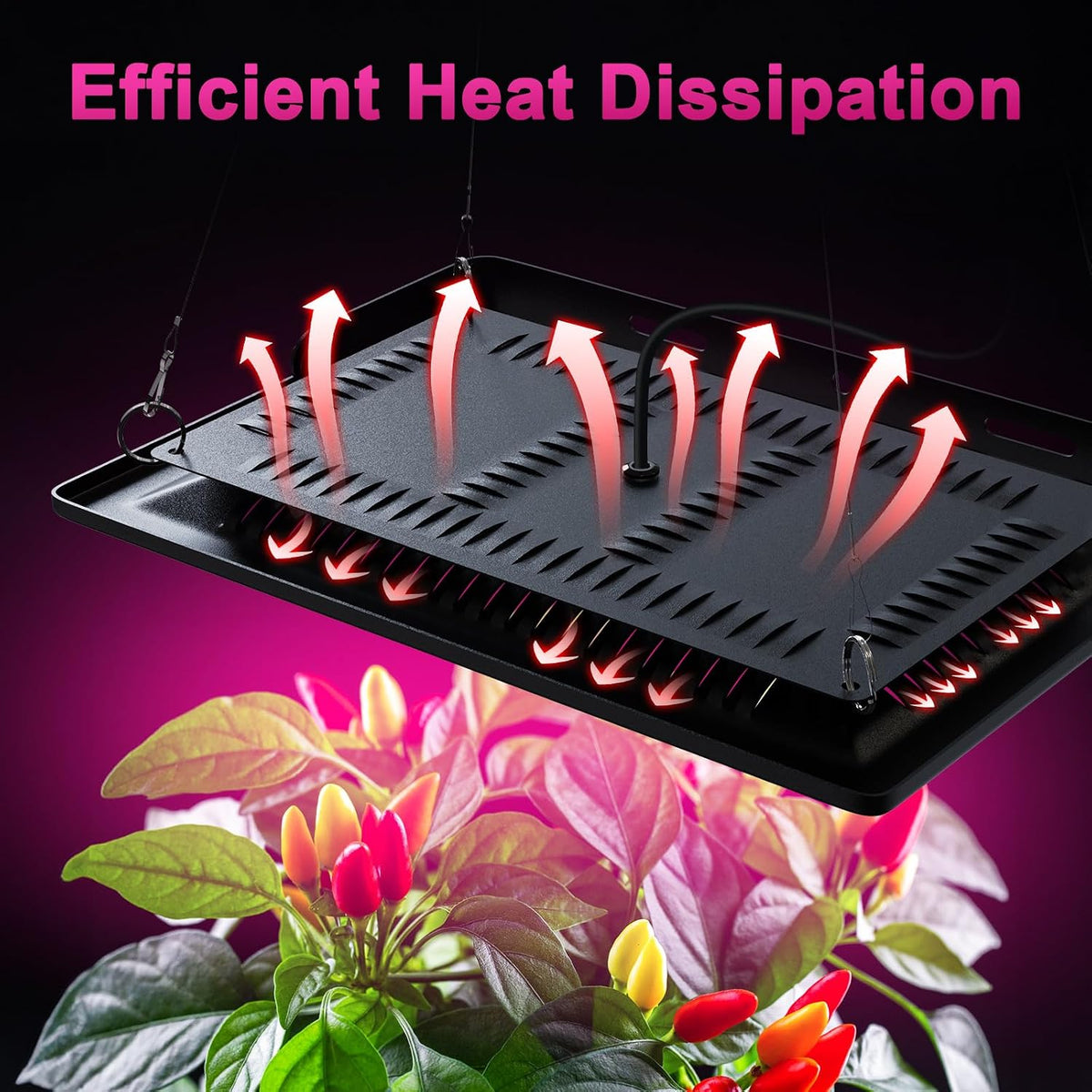450w outdoor grow lights, full spectrum led plant showing dimensions