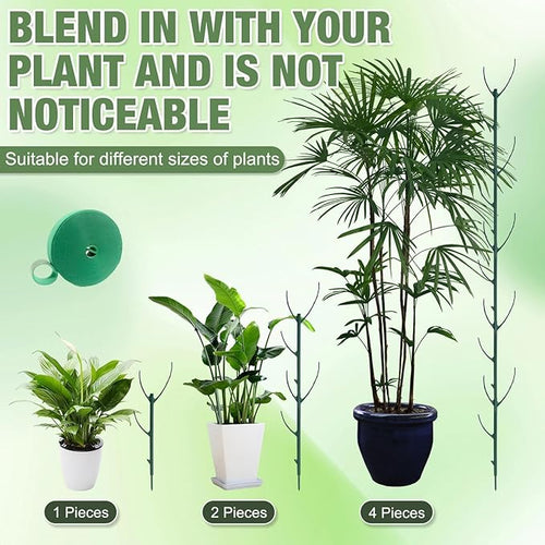 10pcs Stackable Monstera Plant Support Stakes for Indoor Outdoor Plants, Garden Accessories for Climbing Potted Plants, Plant Sticks for Vine Training Stem Stabilization