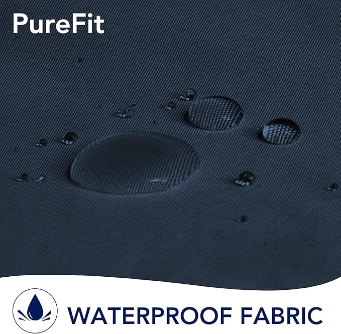 PureFit Outdoor Curtains for Patio Waterproof Weatherproof, UV Resistant Outside Curtains for Gazebo, Front Porch, Pergola, Sun Blocking Privacy Curtain, 52W x 95L inch, 1 Panel, Navy Blue