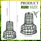 2 Pcs Bird Seed Bell Feeders S-8 Seed Cake Bell Wild Bird Feeder Outdoor Garden Cages Hanger with Stainless Steel Chain for Outside