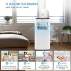 costway portable air conditioner, 9000 btu portable ac, close-up detail