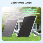 6W Solar Panel for Ring Spotlight Cam Battery & Stick Up Cam Battery, High-Efficiency Solar Charger with 360° Adjustable Retractable Bracket & 10ft Cable