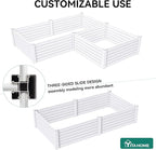 YITAHOME 4x4x2 FT Plastic Raised Garden Bed Kit, Large Outdoor Above Ground Planter Box with Growth Grid for Plants, Vegetables, and Flowers, Easy Installation, White