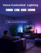govee smart light bar, rgbicww tv lights for showing dimensions