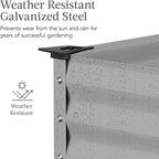 Best Choice Products 48x24x30in Galvanized Raised Garden Bed, Metal Elevated Planter Box, Vegetable Garden for Backyard, Patio, Balcony - Moonlight Gray