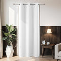 Joydeco Blackout Door Curtain for Doorway Privacy 84 Inches Long, Grommet Closet Curtain for Open Closet, Room Divider for Bedroom Living Room (Pure White 52Wx84L, 1 Panel)