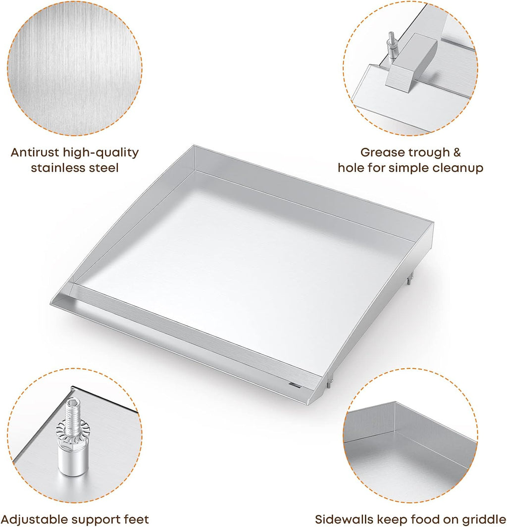Stanbroil Replacement Griddle Top for Royal Gourmet GD401 GD402 GD403 | Stainless Steel Replacement Griddle Top, Fits Royal Gourmet GD401/GD402/GD403 Grill & Griddle Combo