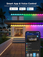 Govee Permanent Outdoor Lights Pro, 100ft with 60 RGBIC LED Lights for Daily and Accent Lighting, 75 Scene Modes for Outdoor Decor, IP67 Waterproof, Works with Alexa, Google Assistant, Matter, White