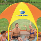 Bestway 56543E Splash in Shade 8 Foot x 20 Inch Outdoor Family Kids Spray Play Swimming Pool and Canopy with Water Sprayer