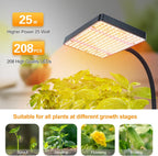 FECiDA Bonsai Grow Light, Table Grow Lights for Seed Starting, Seedlings | UV-IR Full Spectrum, 5 Modes 4/8/12/16/20 Hr Timer, 25 Watt Power Draw, 16"-24" Height Adjustable