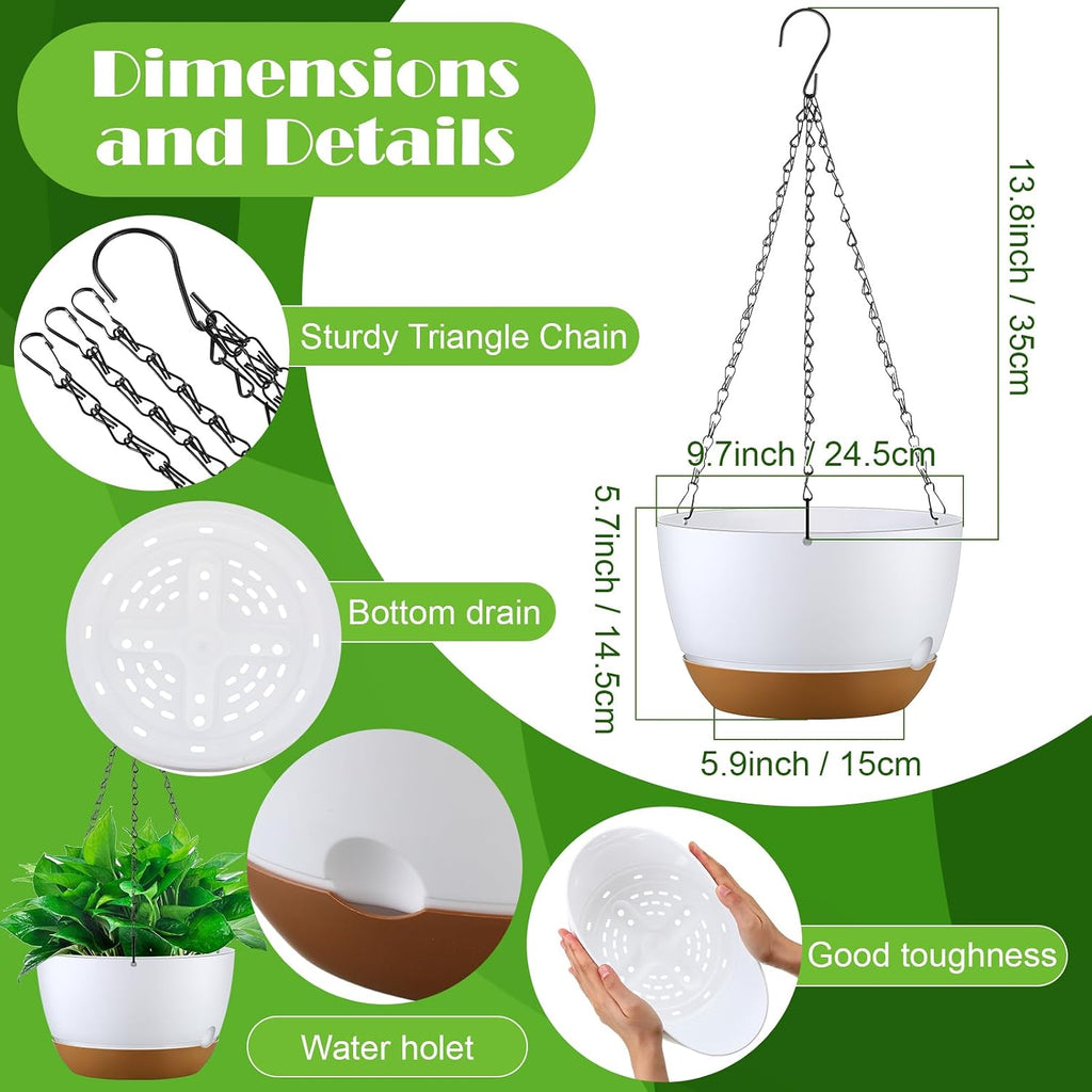 remerry 6 pcs 10 inch hanging planter hanging shown in use