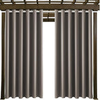 DIVA EN CAMINO DEC Outdoor Patio Curtain Waterproof Darkening Thermal Insulated Indoor Curtains for Bedroom, Porch, Living Room, Pergola, Cabana, W84 x L108, Taupe, Set of 2 Panels