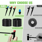 260ft drip irrigation system for garden with 40, side view