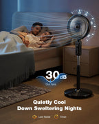 outdoor misting fan for outside, 12-inch 20000mah portable, front angle view