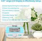 Sainlogic Automatic Plant Waterer for 15 Potted Plants, Self-Watering System with Humidity Monitor Display, Deep Root Irrigation, IP64 Programmable Timer, Ideal for Vacation, Travel and Indoor Garden