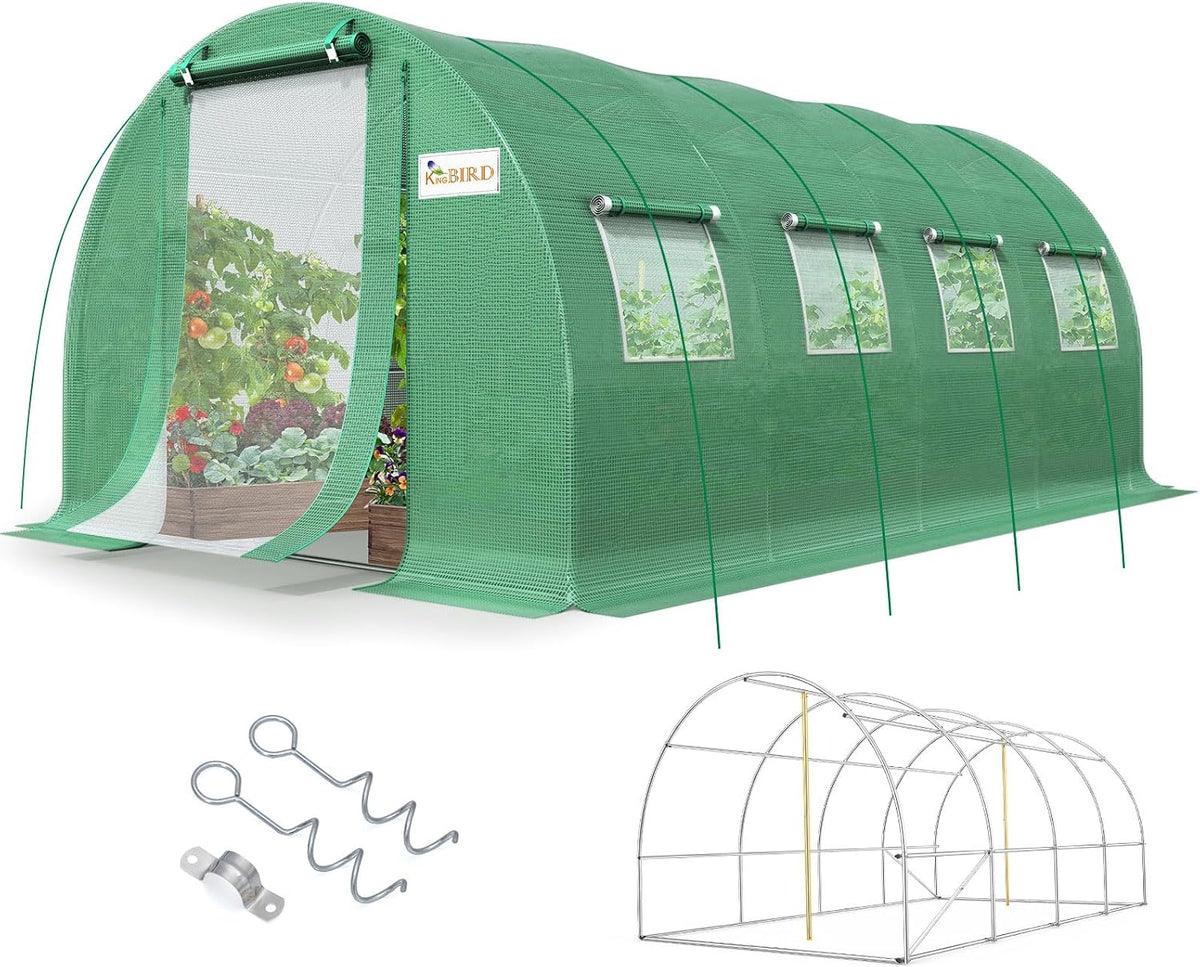 king bird premium 20x10x6.6ft greenhouse for outdoors large, main product view