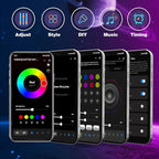 KSIPZE 50ft Outdoor led Strip Lights Waterproof IP68, RGB Outdoor led Lights with Button & Bluetooth App Control, Music Sync, Timer, Exterior Led Rope Lights for Decor Balcony, Roof, Garden, Pool