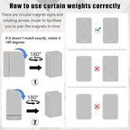 36pcs Outdoor Curtain Weights, Plastic Wrapped Magnetic Drapery Weights, Waterproof Heavy Duty Curtain Magnets for Heavy Wind, Outside Curtain, Shower Curtain, Tablecloth, Flag (Grey)
