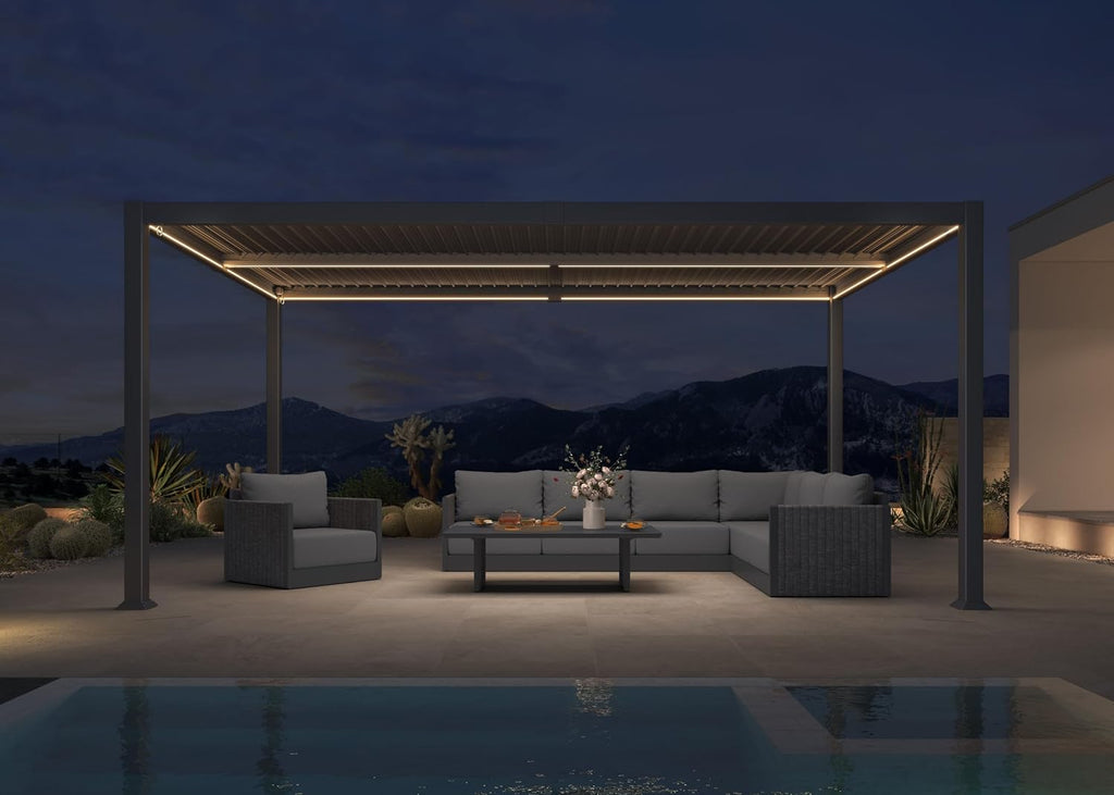 purple leaf 92ks aluminum pergola 10' x 16', main product view