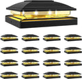 volisun black solar post cap lights, warm white, main product view