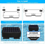 OOSSXX Solar Power Deck LED Light Clip-On Yard Security Sign Spotlight (Large Capacity Battery, Max14 Hours Working)